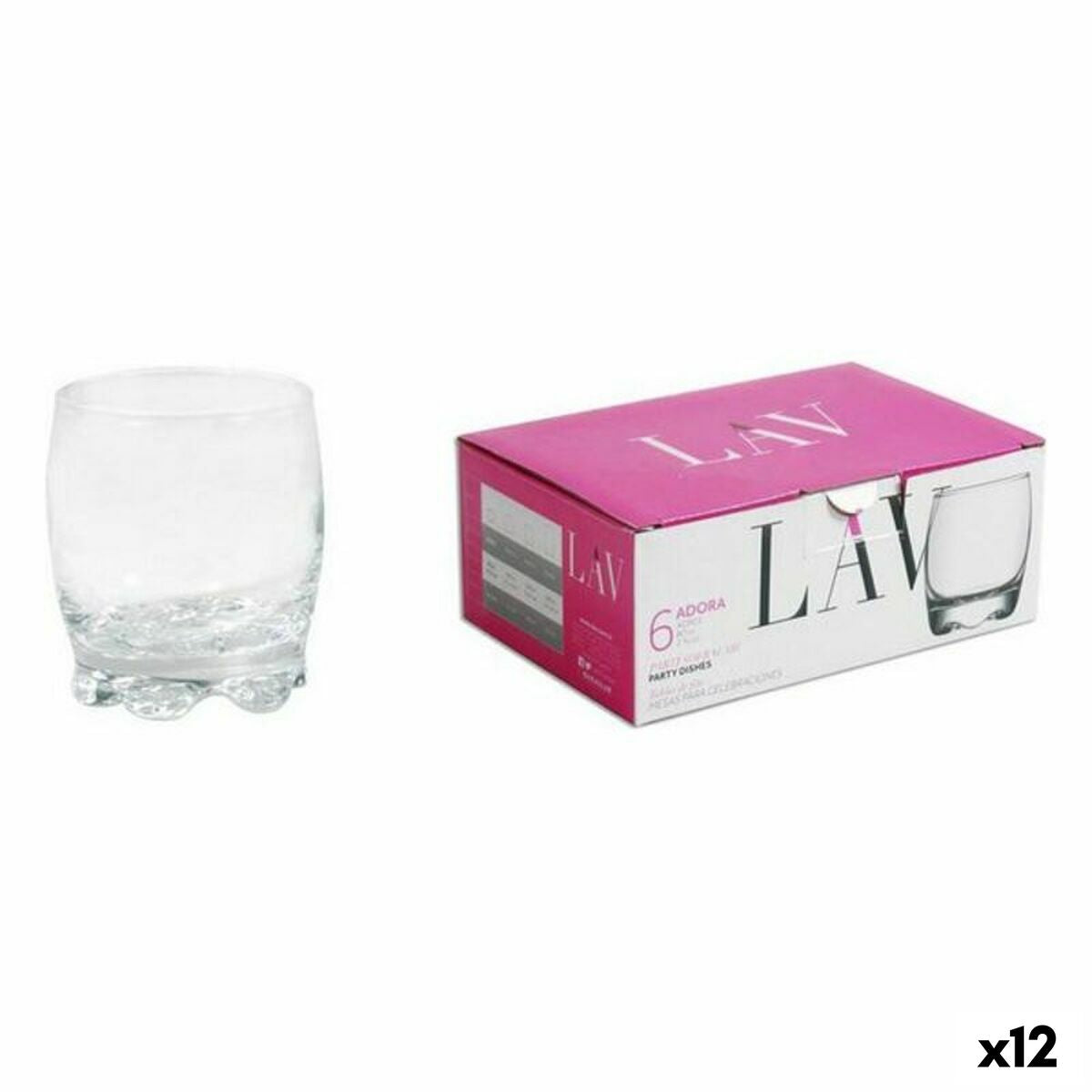 Set of Shot Glasses LAV 596155 (12 Units) (80 ml) LAV