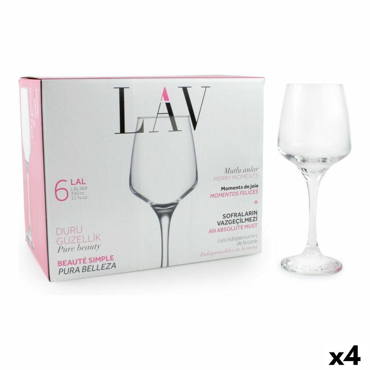 Set of cups LAV LV-LAL569F (6 Pieces) (4 Units) LAV