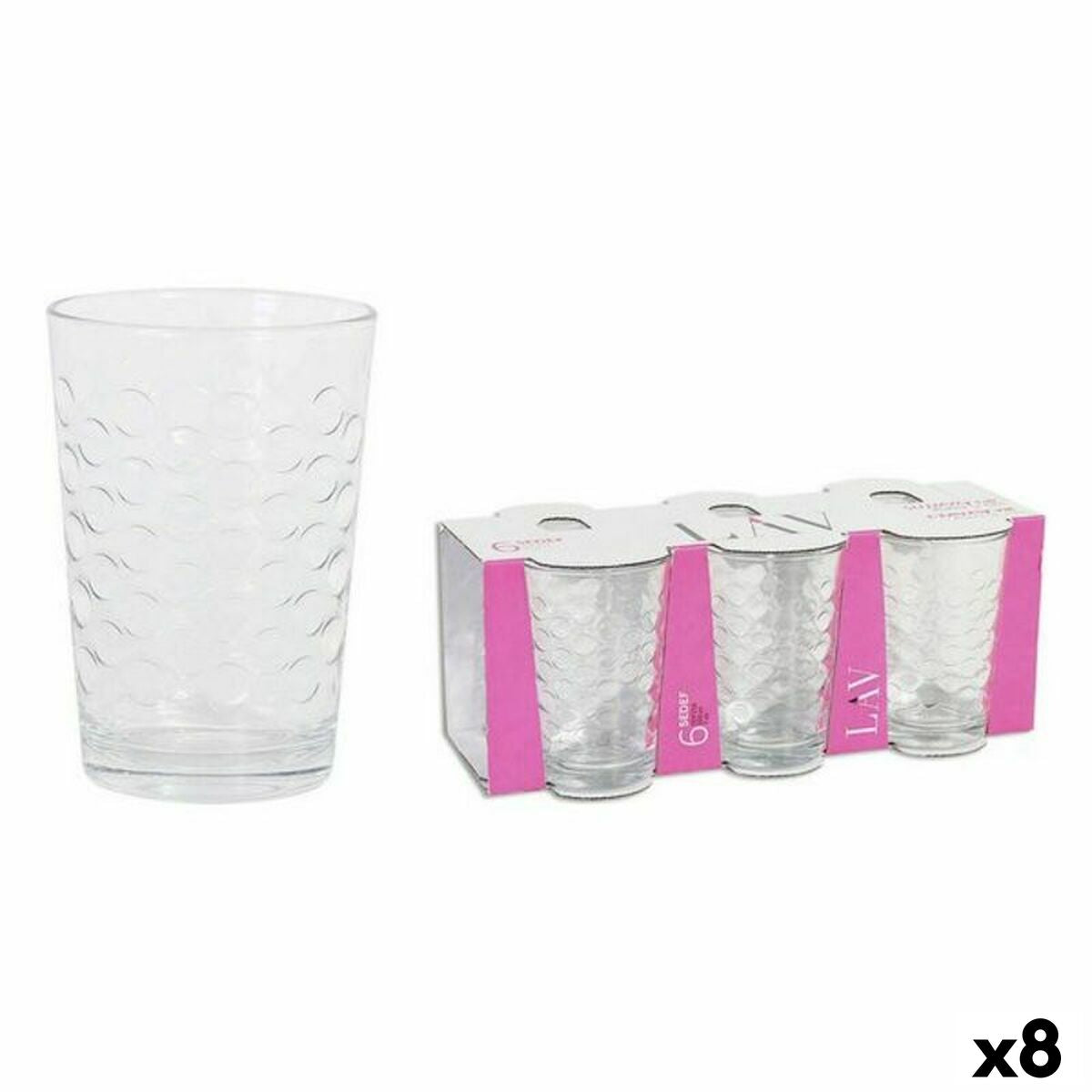 Set of glasses LAV sdf216 6 Pieces (8 Units) (205 ml) LAV