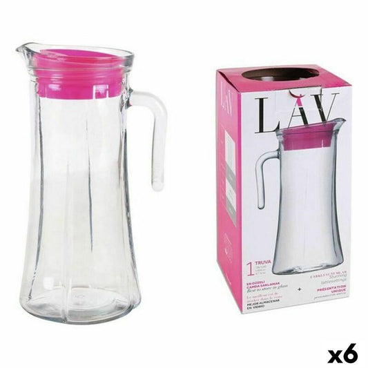 Transparent Glass Jug LAV LV-TRU140 PK0001RP (6 Units) (1400 ml) LAV