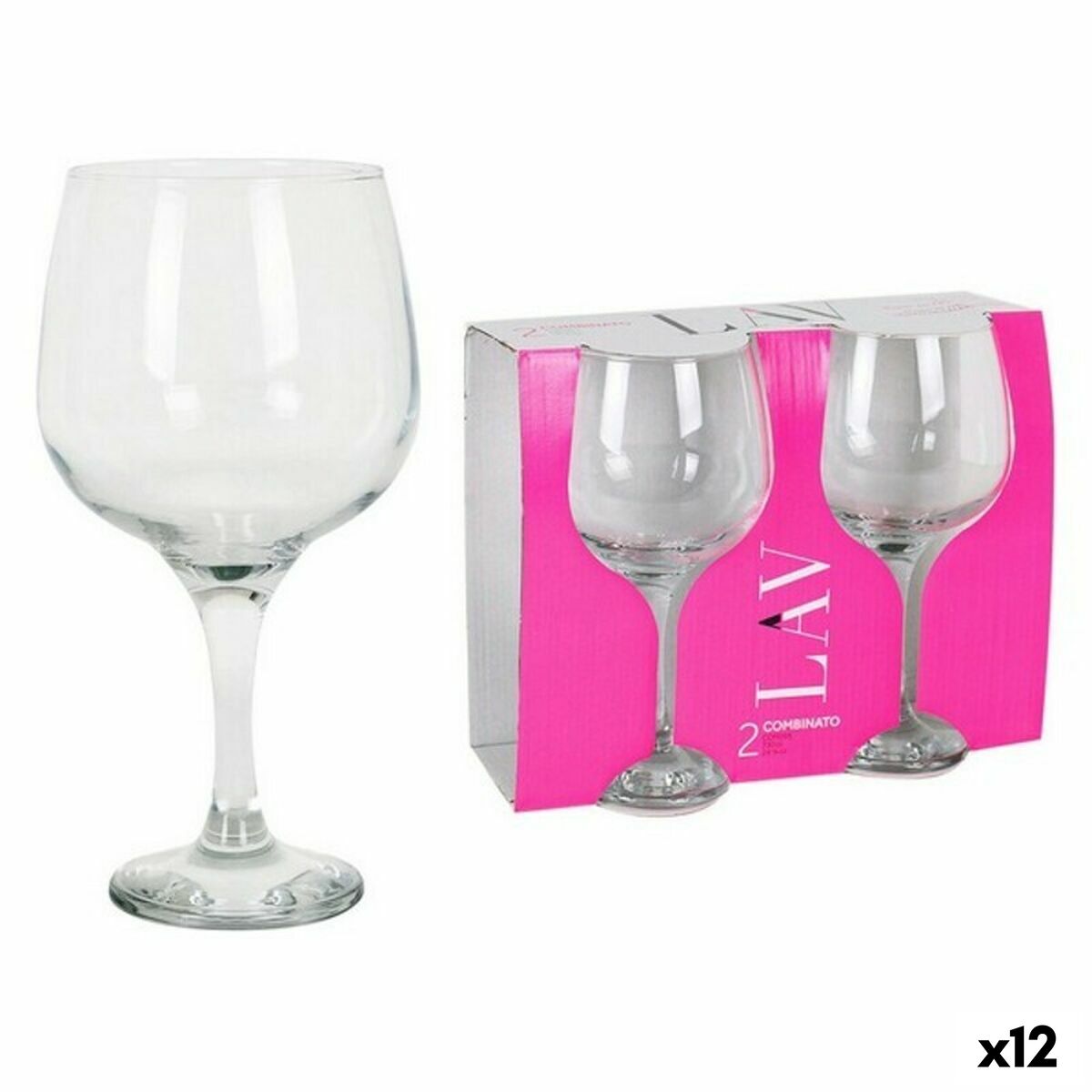 Set of cups LAV Combinato 730 ml 730 ml (12 Units) LAV