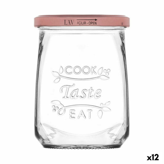 Transparent Glass Jar Inde Tasty 550 ml With lid (12 Units) Inde