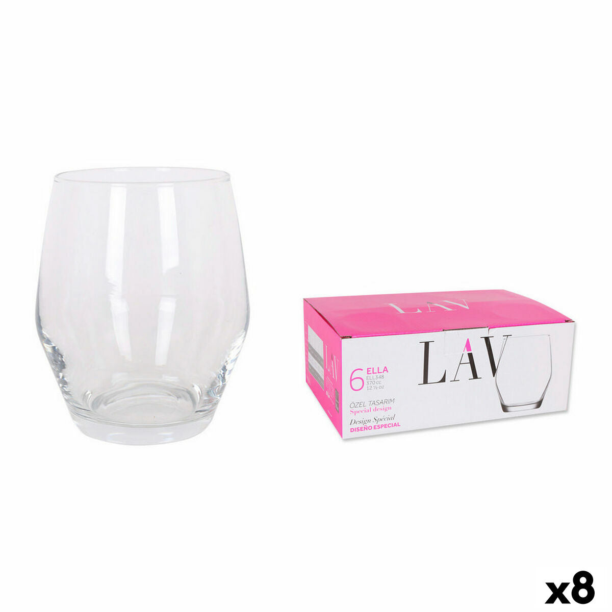 Set of glasses LAV 77824 6 Pieces (8 Units) (6 pcs) LAV