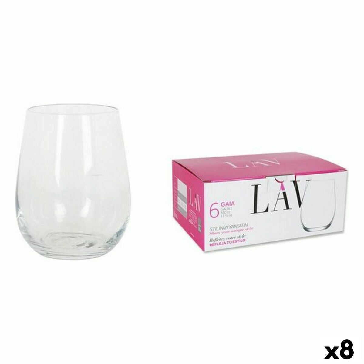 Set of glasses LAV 77821 6 Pieces (8 Units) (360 ml) LAV