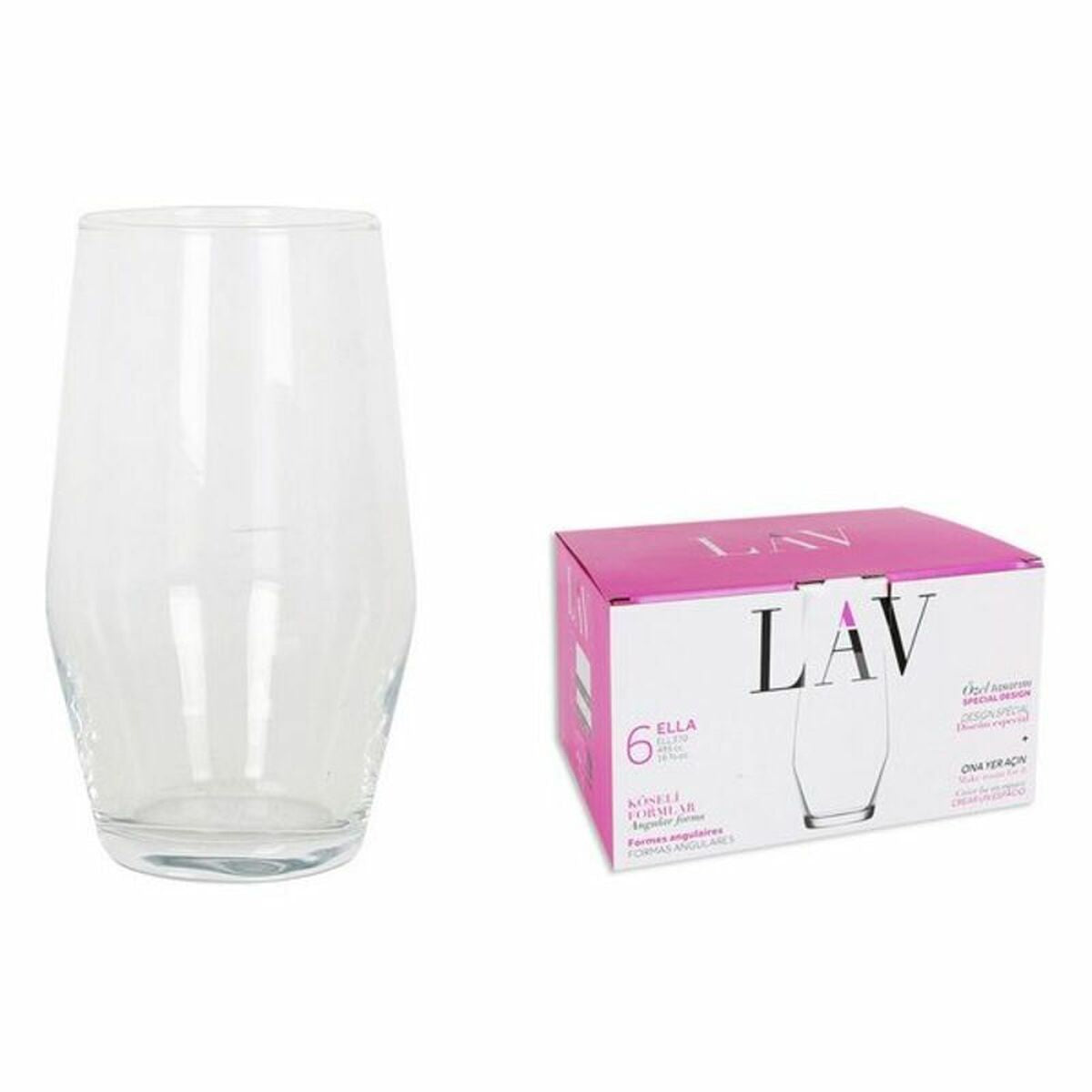 Set of glasses LAV Ella (6 uds) (495 ml) LAV