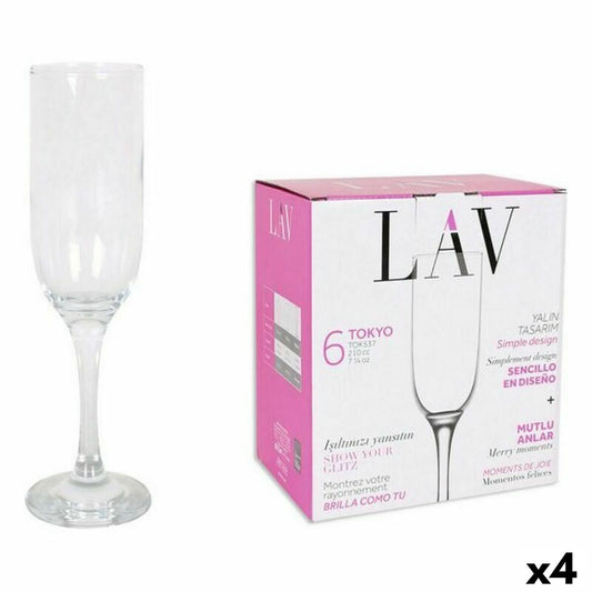 Set of cups LAV Tokyo (4 Units) (210 ml) LAV