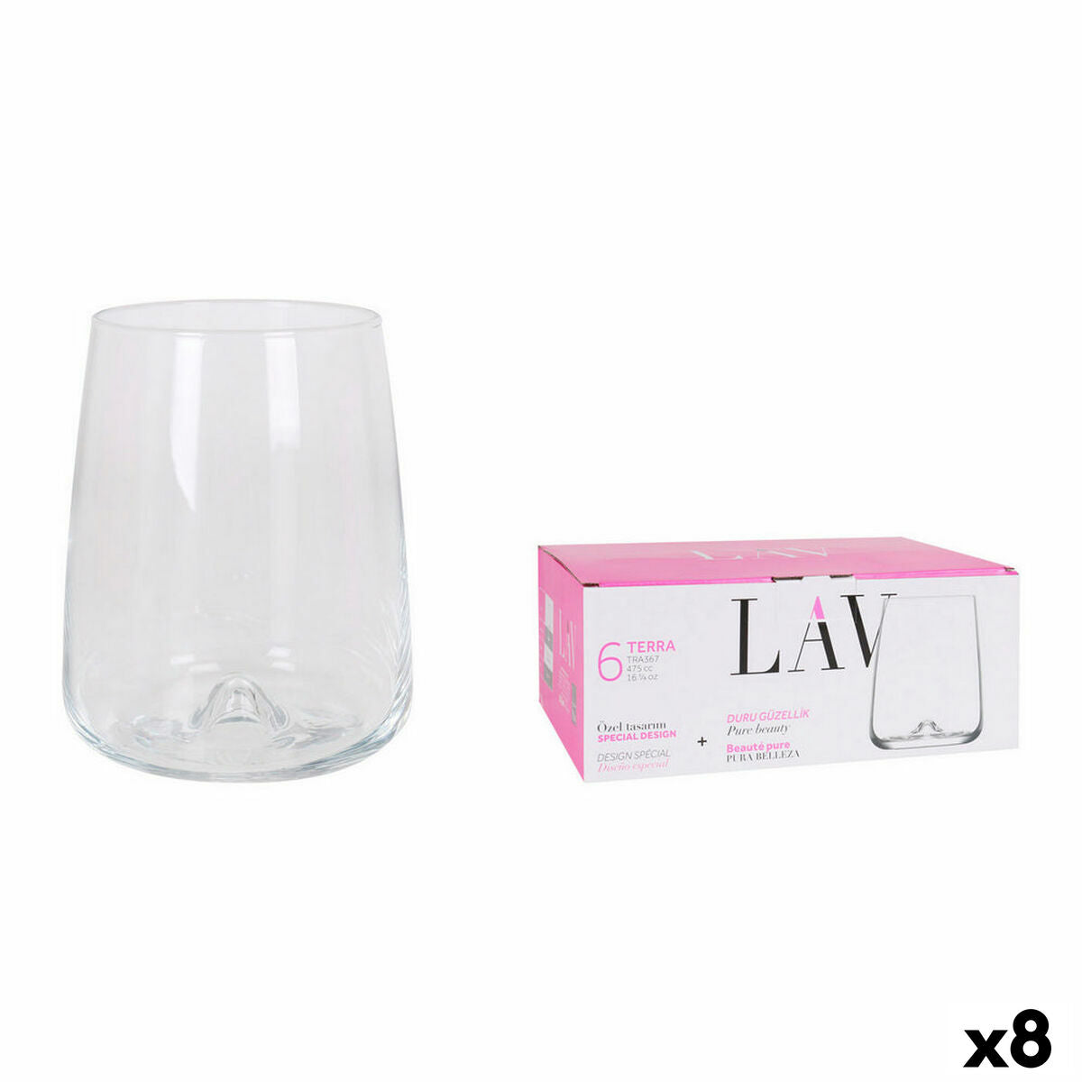 Set of glasses LAV Terra 6 Pieces (8 Units) (6 pcs) LAV