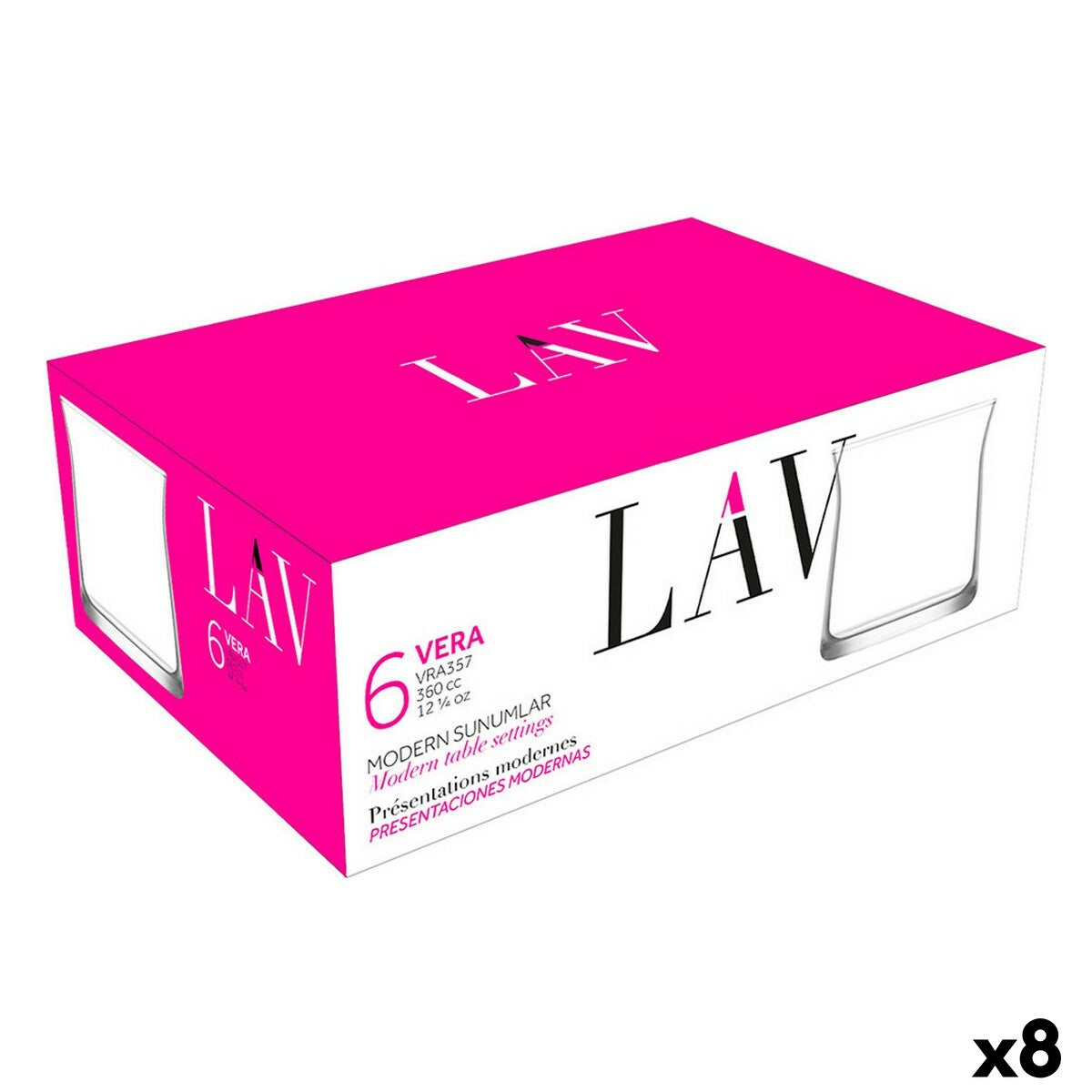 Set of glasses LAV Vera 360 ml 6 Pieces (8 Units) LAV