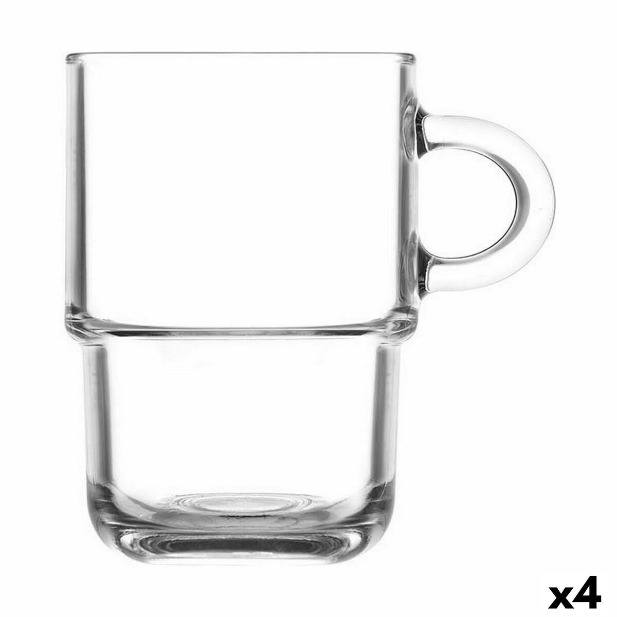 Set of Mugs LAV 360 ml 11 x 8 x 12 cm Stackable 4 Units (6 Pieces) LAV