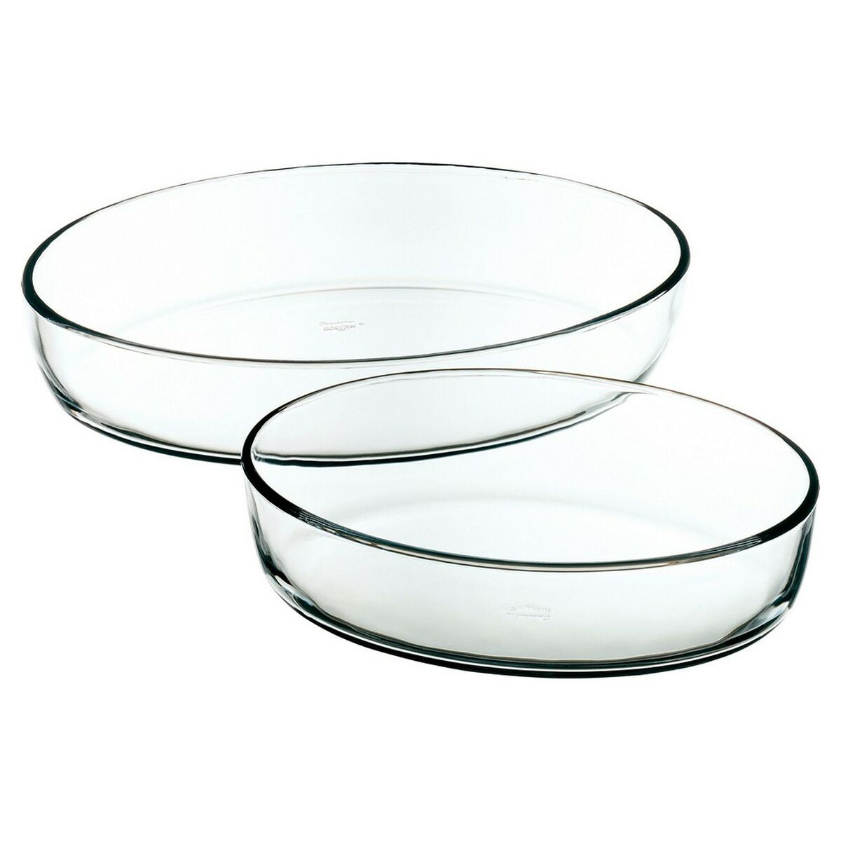 Baking tray Crystal Transparent (2 Pieces) BigBuy Home