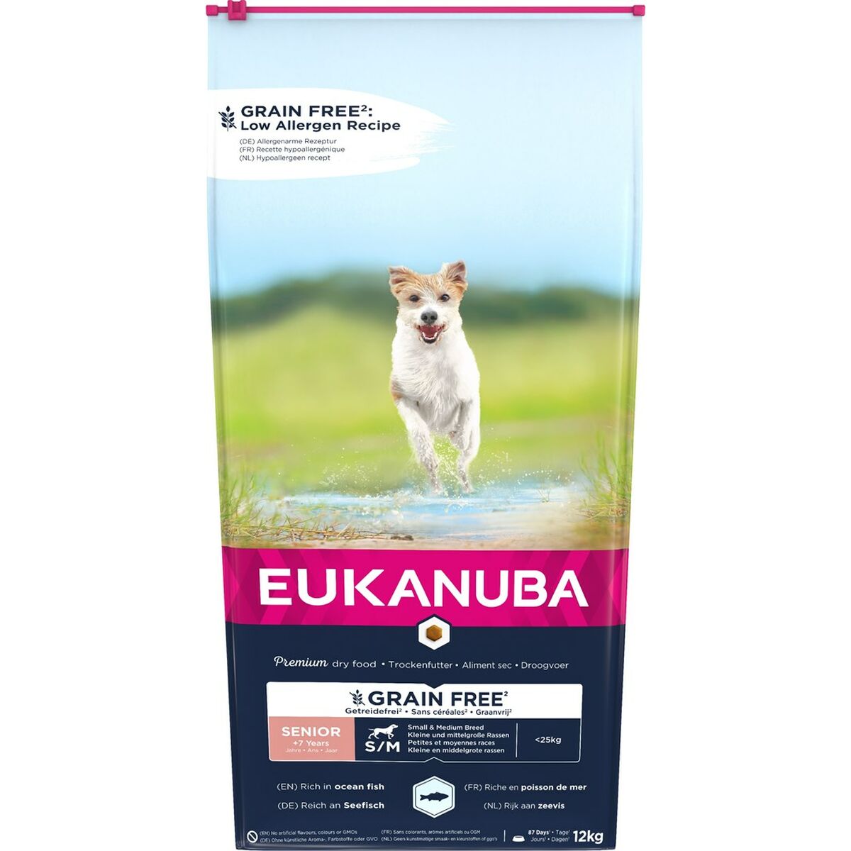 Fodder Eukanuba Grain Free Senior small/medium breed Senior Fish 12 kg Eukanuba