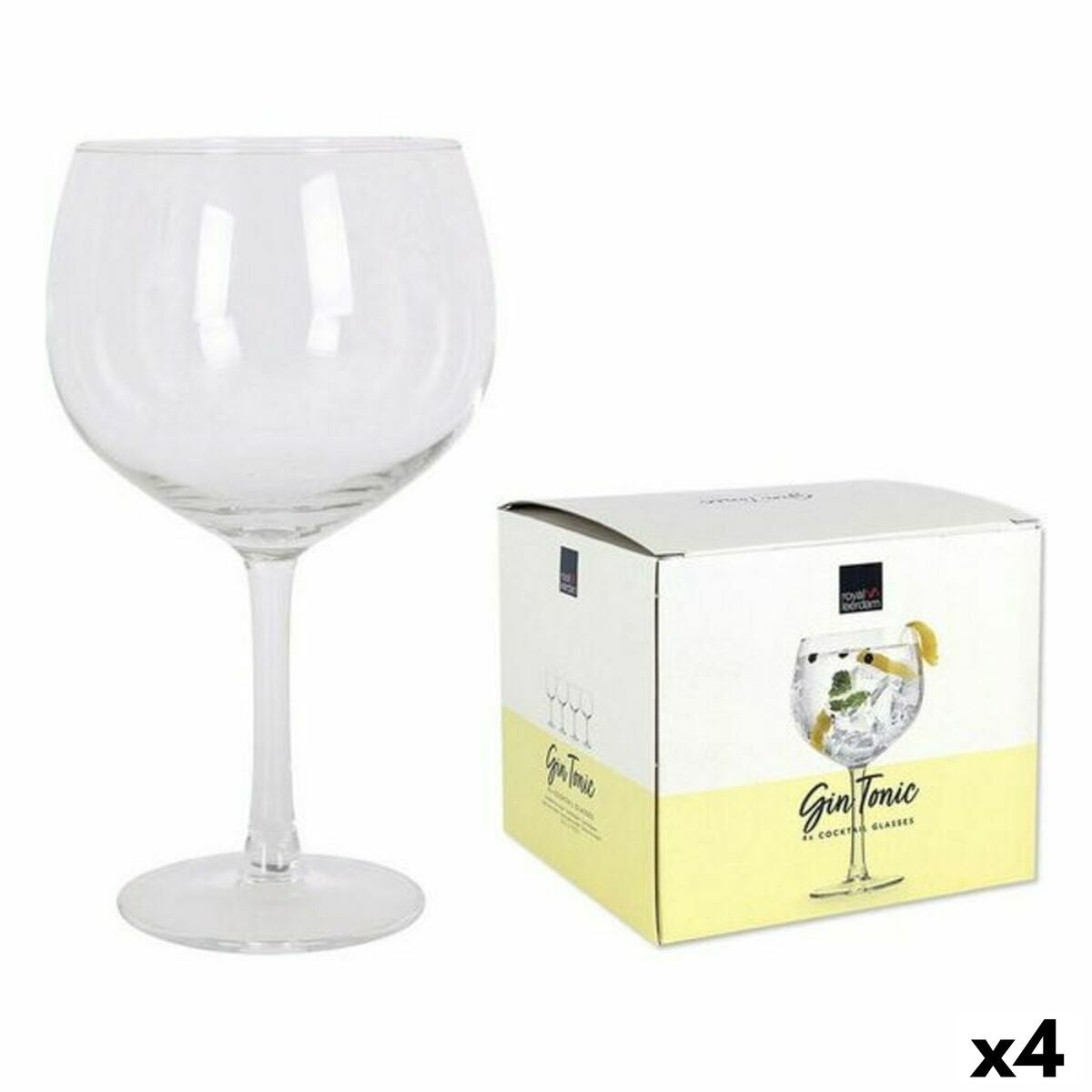 Set of Gin and Tonic cups Bohemia Crystal Cocktails Crystal 4 Pieces (4 Units) (700 cc) Bohemia Crystal