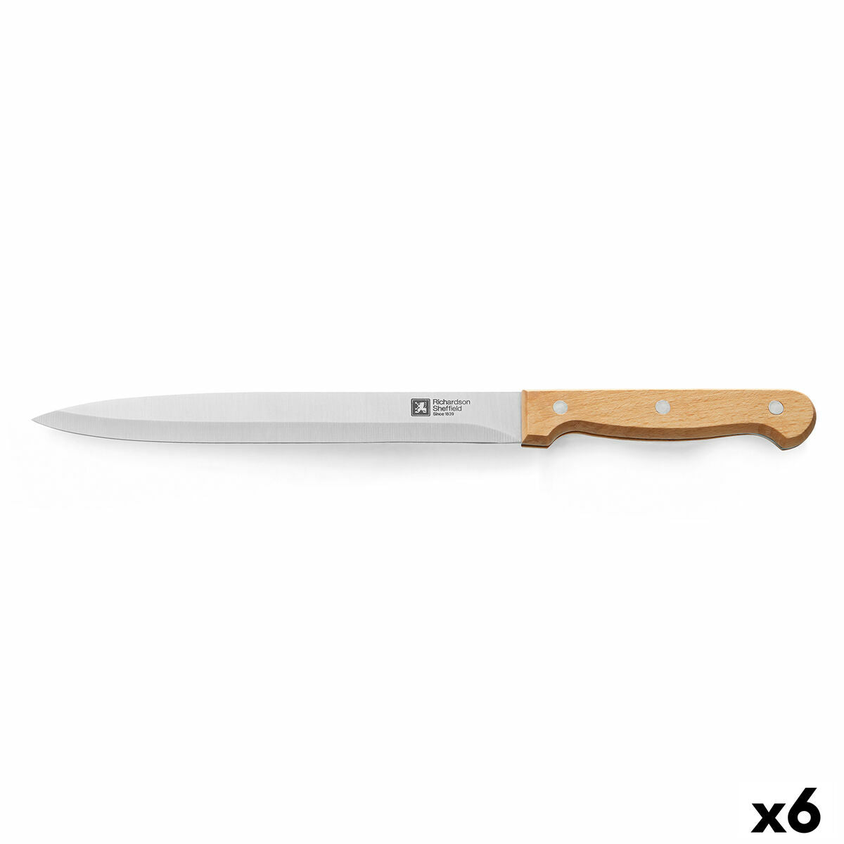 Meat Knife Richardson Sheffield Artisan Black Wood Metal Stainless steel 20 cm (6 Units) Richardson Sheffield