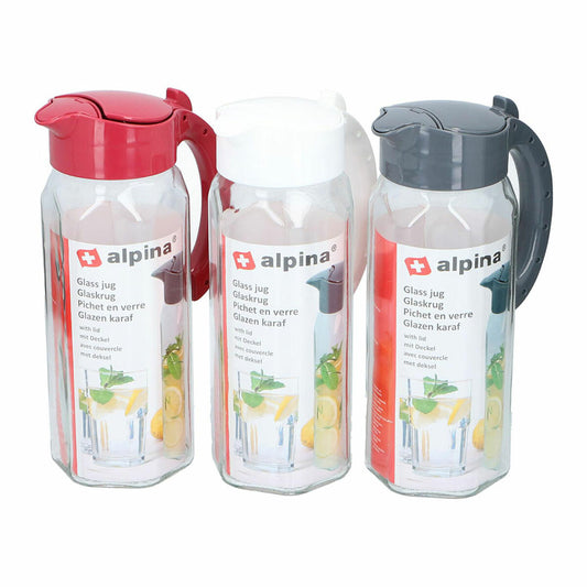 Transparent Glass Jug Alpina Crystal Plastic 1,5 L Alpina