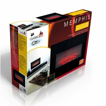 Decorative Electric Chimney Breast Classic Fire Memphis Black 1800 W 66 x 13 x 46 cm Classic Fire