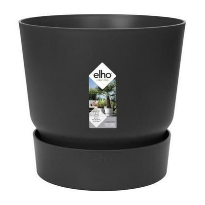 Plant pot Elho Greenville Black Plastic Circular Ø 40 cm Ø 39 x 36,8 cm Elho