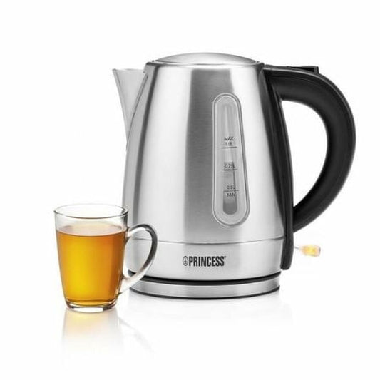 Kettle Princess 01.236023.01.001 1 L 2200W Grey Black/Silver Stainless steel Plastic 2200 W 1 L Princess