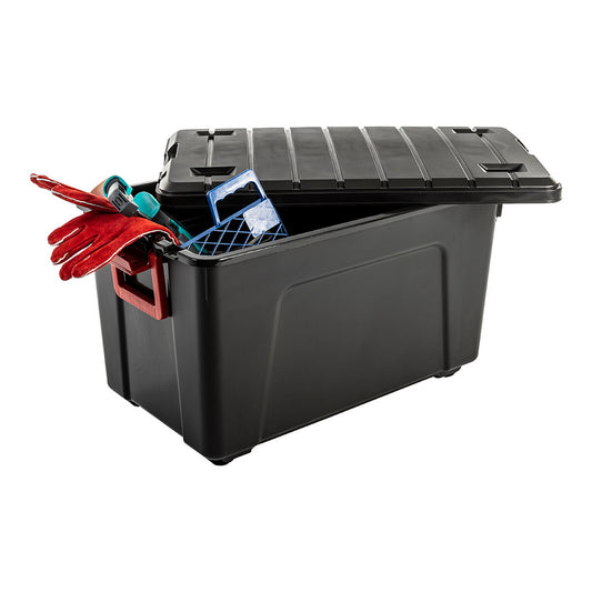 Multi-use Box Iris Explorer Black With wheels With handles polypropylene 110L (44,5 x 75 x 44,5 cm) Iris