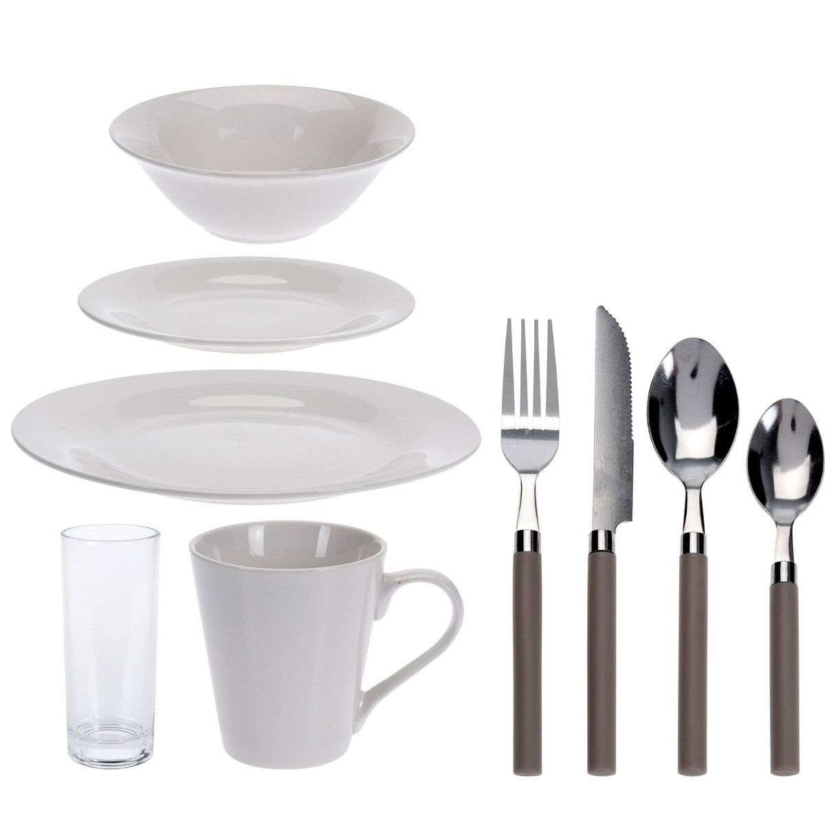 Dinnerware Set Excellent Houseware Stockholm Porcelain White 36 Pieces Excellent Houseware