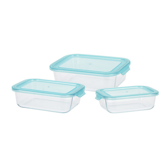 Set of 3 lunch boxes Excellent Houseware Crystal Excellent Houseware