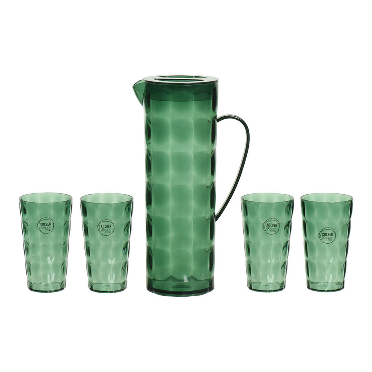 Jug and glasses set EDM 827051 Recycled plastic (5 Pieces) EDM