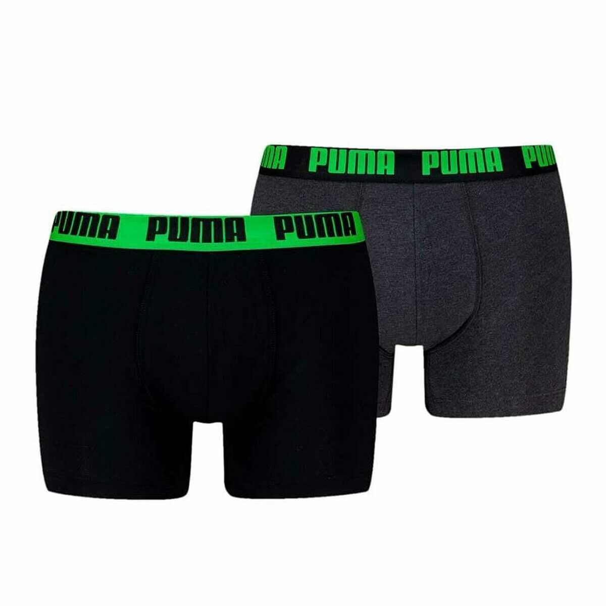 Boxer Hombre Puma EVERRYDAY BASIC 701226387 018 2 Unidades Verde Negro