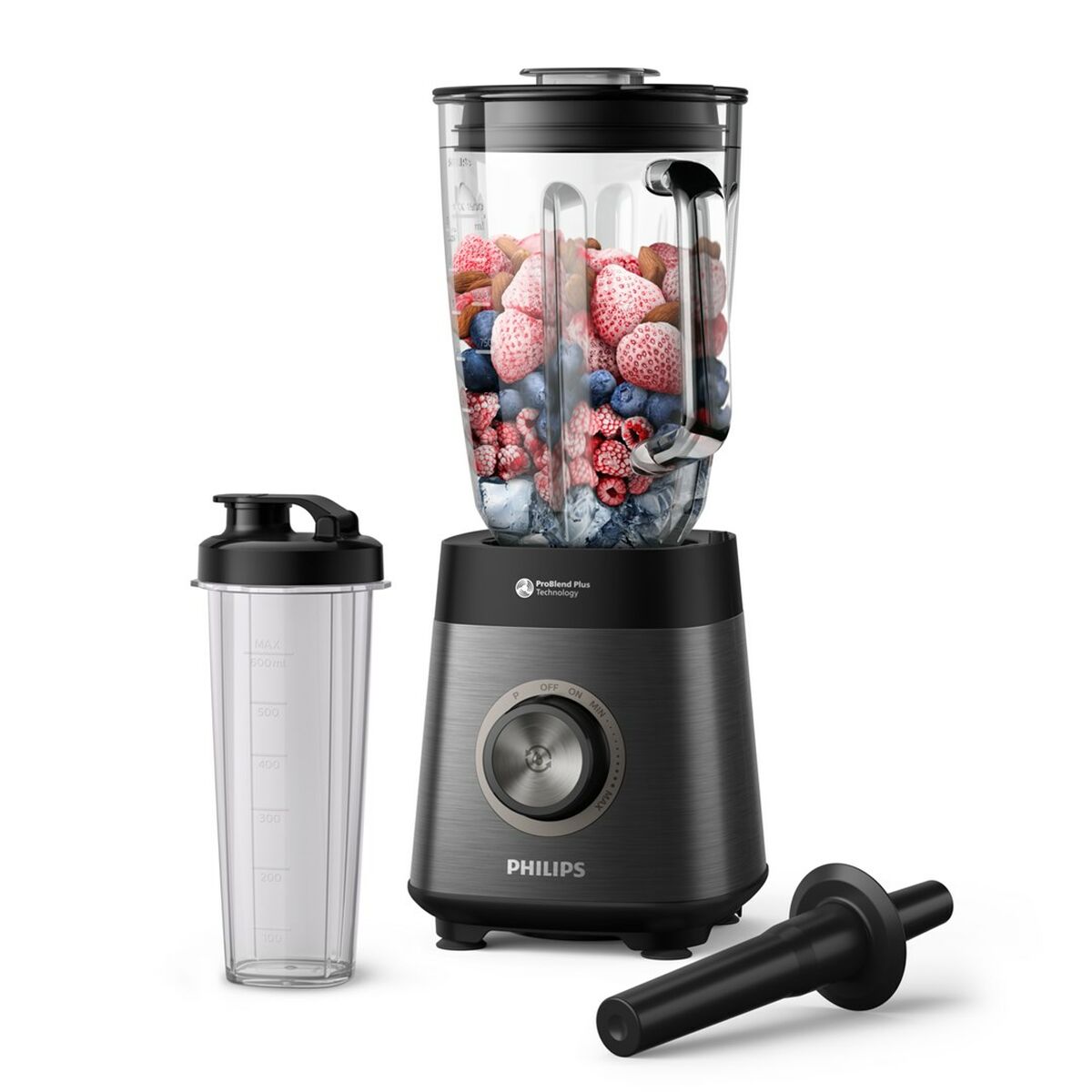 Cup Blender Philips HR3041/00 Black Grey 1200 W 2 L