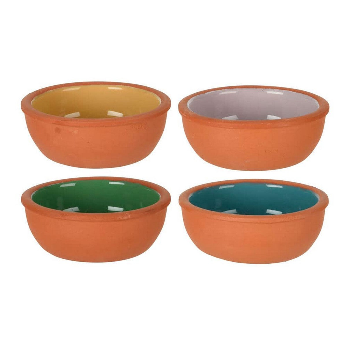 Set of bowls Excellent Houseware Baked clay Aperitif Terracotta 4 Pieces 150 ml Ø 10,4 x 4,2 cm Excellent Houseware