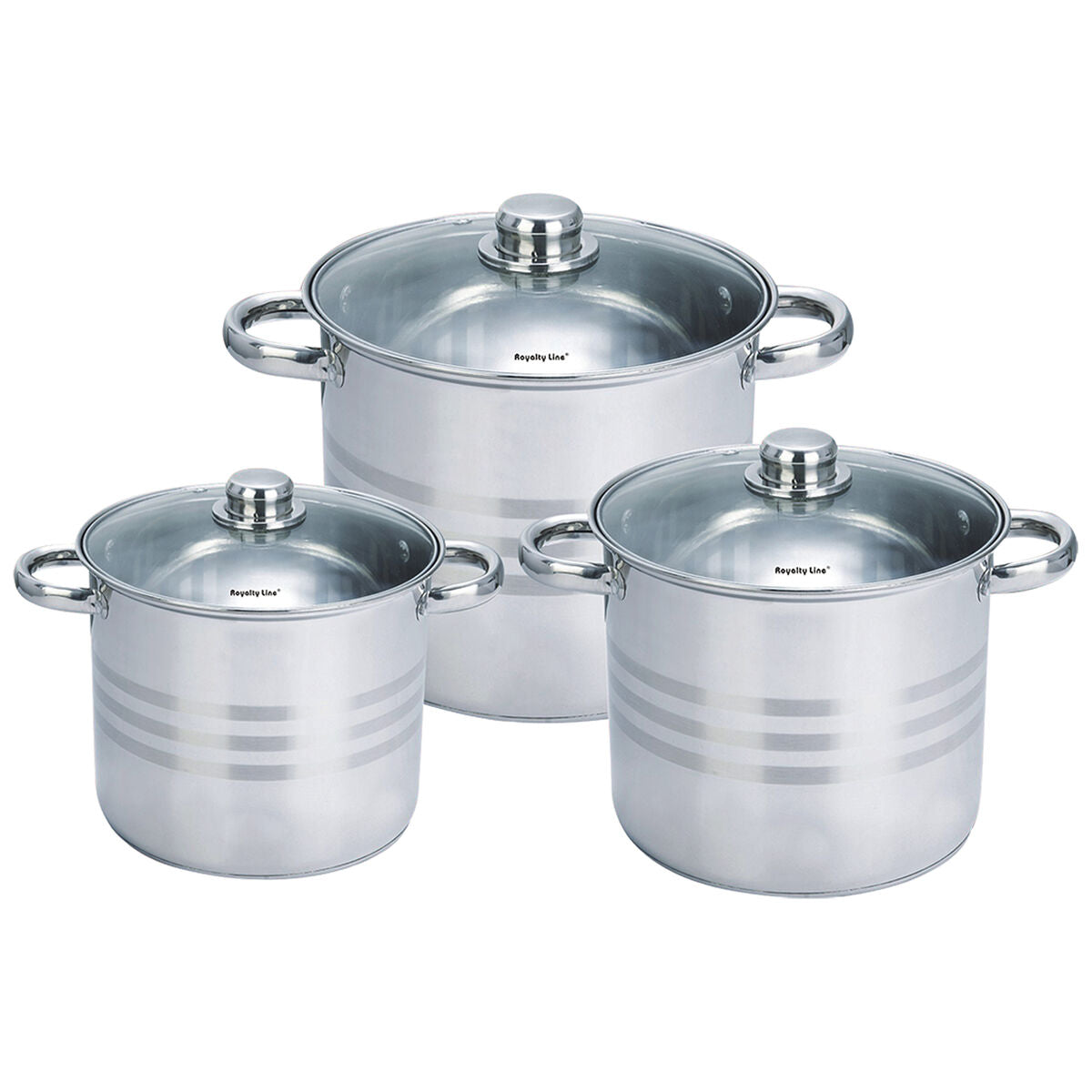 Pot with Glass Lid Royalty Line SP1 6 Pieces Royalty Line