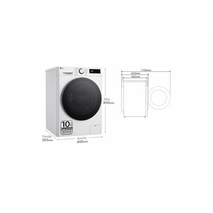 Smart Washer-Dryer LG AI Direct Drive Turbowash 360 1400 rpm 9 kg 6 Kg LG