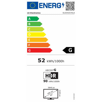 Smart TV LG OLED42C45LA.AEU 42" OLED Black 120 Hz LG