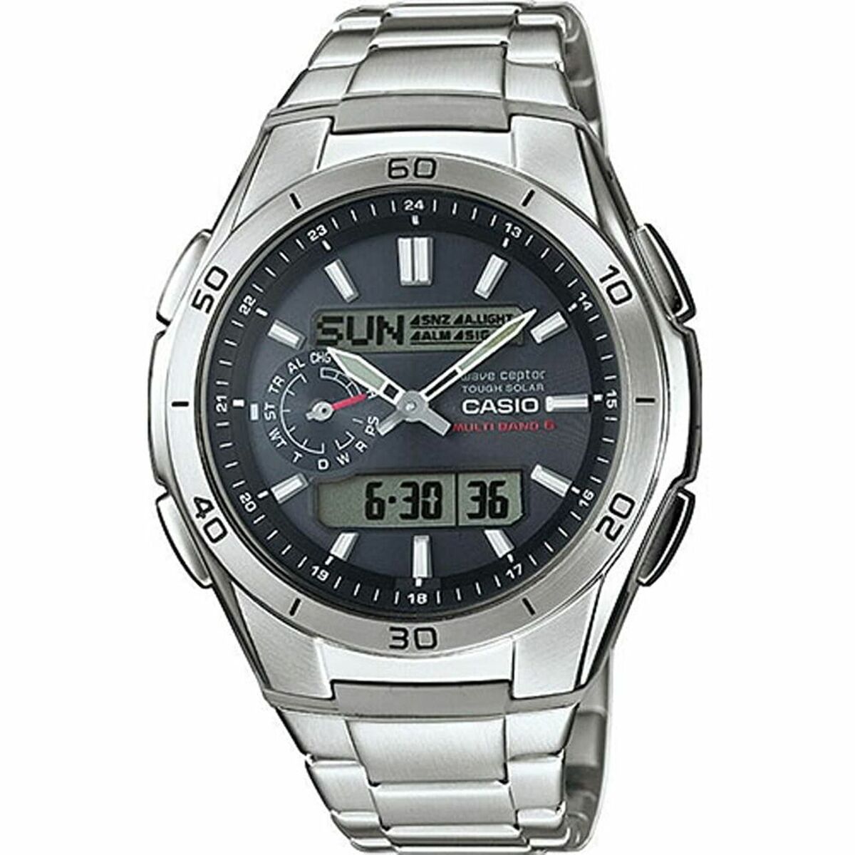 Unisex Watch Casio WVA-M650D-1AER Black Grey Silver Casio