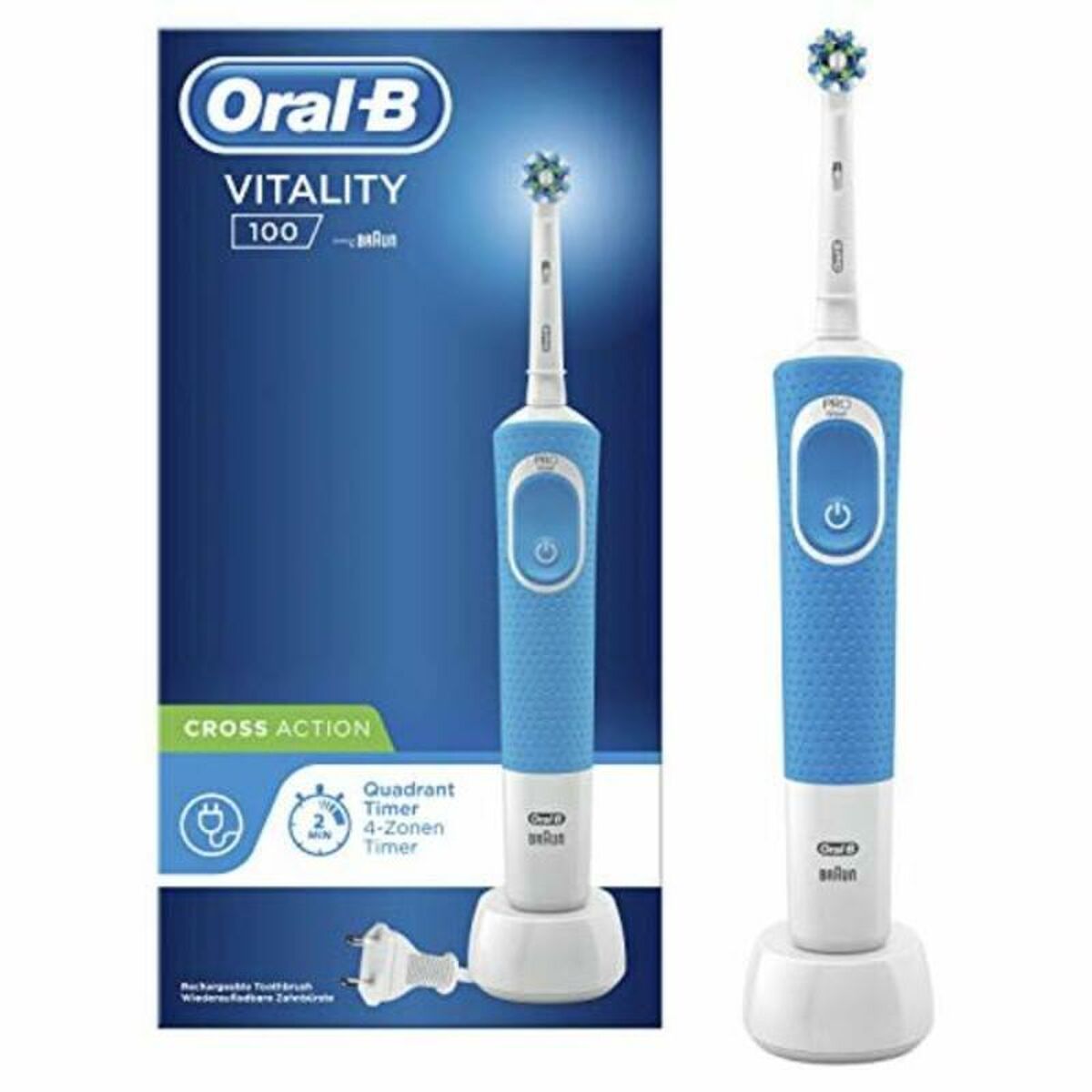 Electric Toothbrush + Replacement Oral-B D100 VITALITY (1) Oral-B