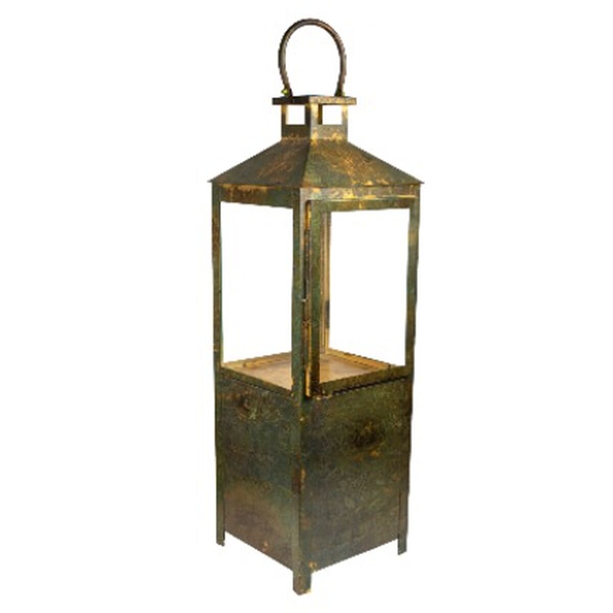 Lantern Romimex Antique Brown Metal 22 x 66 x 22 cm Romimex