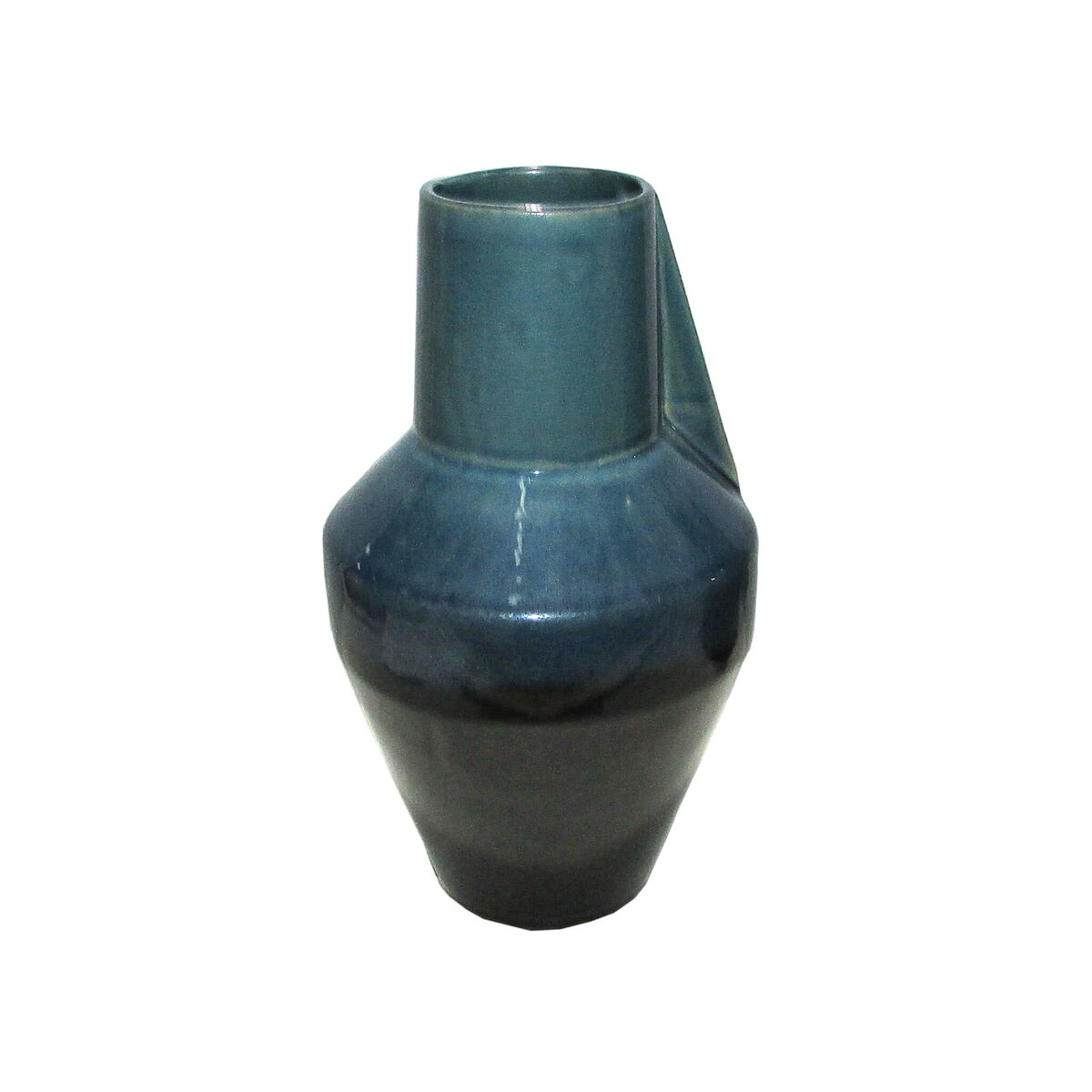 Vase Romimex Blue/Black Ceramic 17 x 31 x 17 cm Romimex