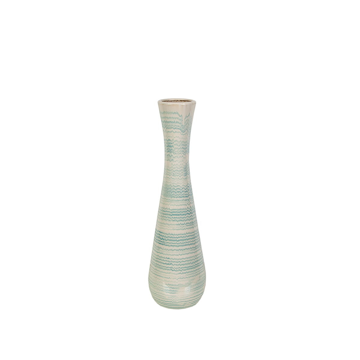 Vase Romimex Blue White Ceramic 17 x 59 x 17 cm Romimex