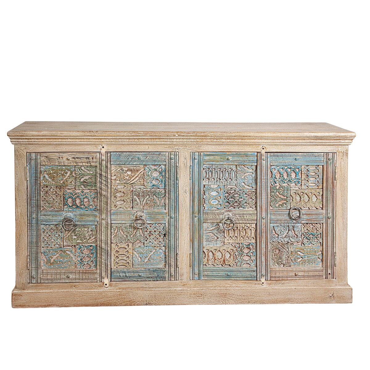 Sideboard Romimex Multicolour Light brown Mango wood 180 x 95 x 40 cm Romimex