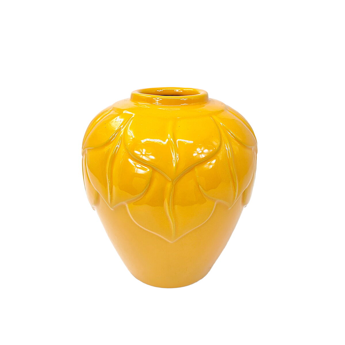 Vase Romimex Mustard Ceramic 18 x 20 x 18 cm Romimex