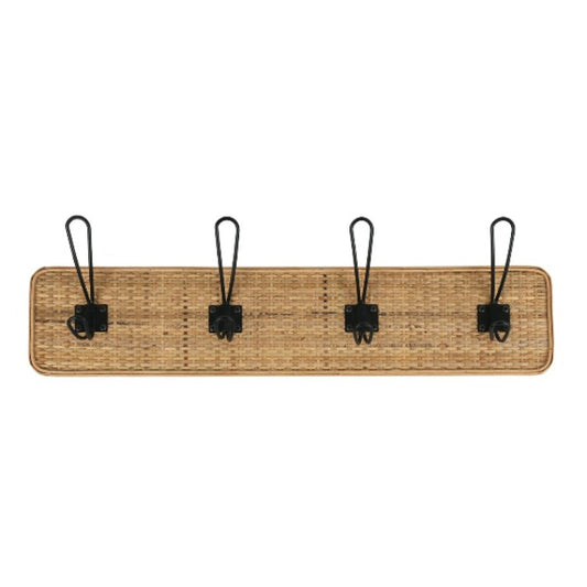 Wall mounted coat hanger Romimex Natural Wood 60 x 8 x 13 cm Romimex