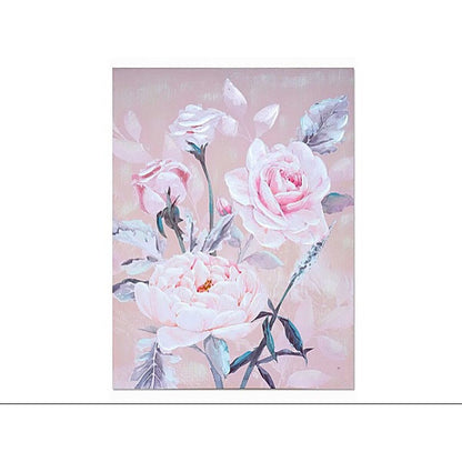 Painting Romimex Pink Canvas Roses 60 x 80 x 3 cm Romimex