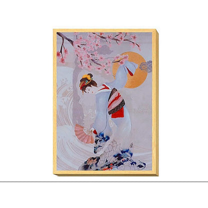 Painting Romimex Multicolour Canvas Geisha 50 x 70 x 4 cm Romimex