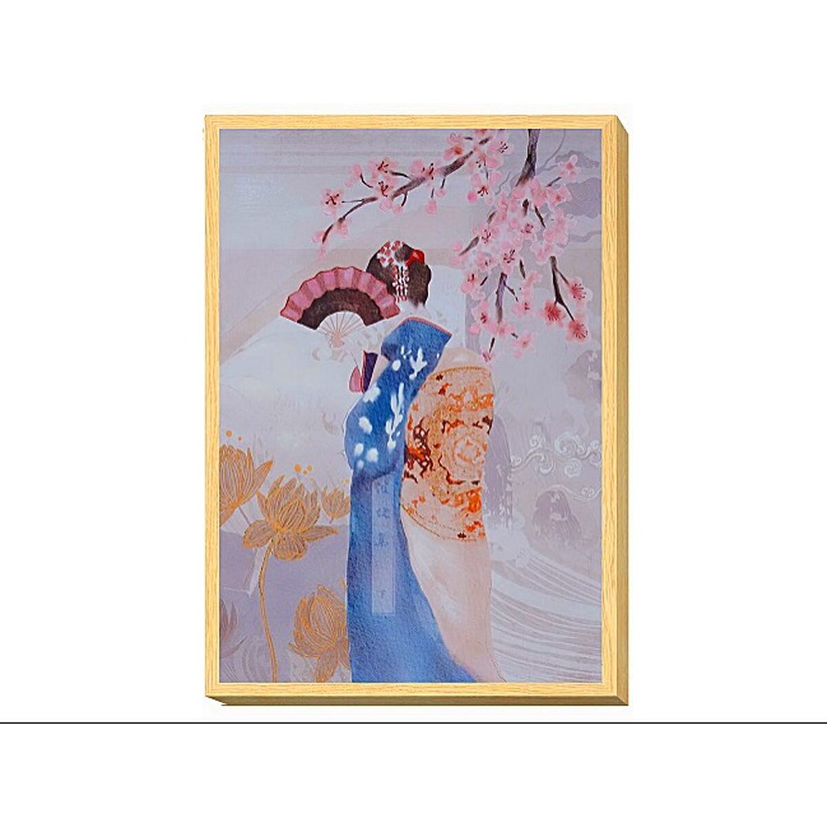 Painting Romimex Multicolour Canvas Geisha 50 x 70 x 4 cm Romimex