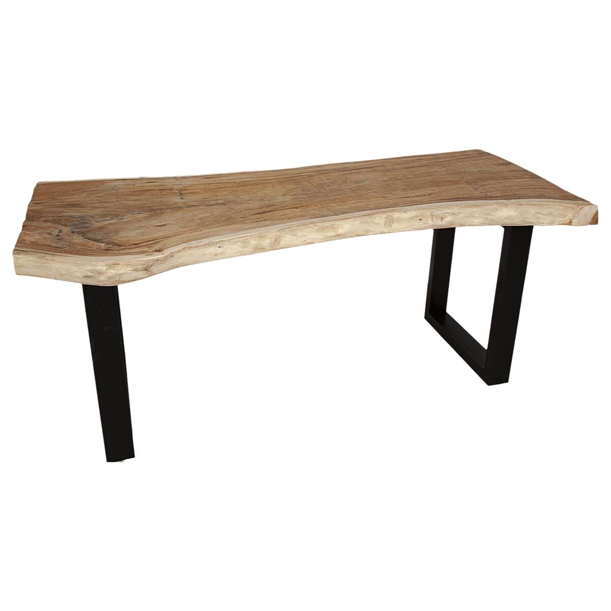 Table Romimex Black Natural Suar wood 200 x 75 x 100 cm Romimex