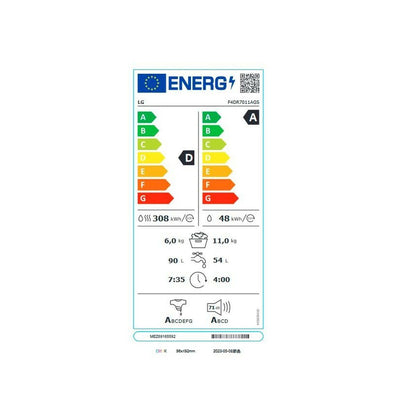 Washer - Dryer LG F4DR7011AGS 1400 rpm LG