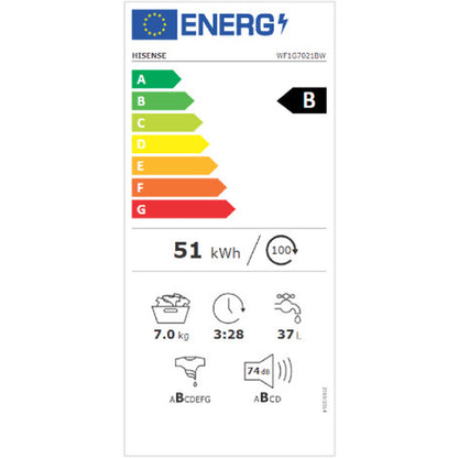 Washing machine Hisense WF1G7021BW 60 cm 1200 rpm 7 kg Hisense