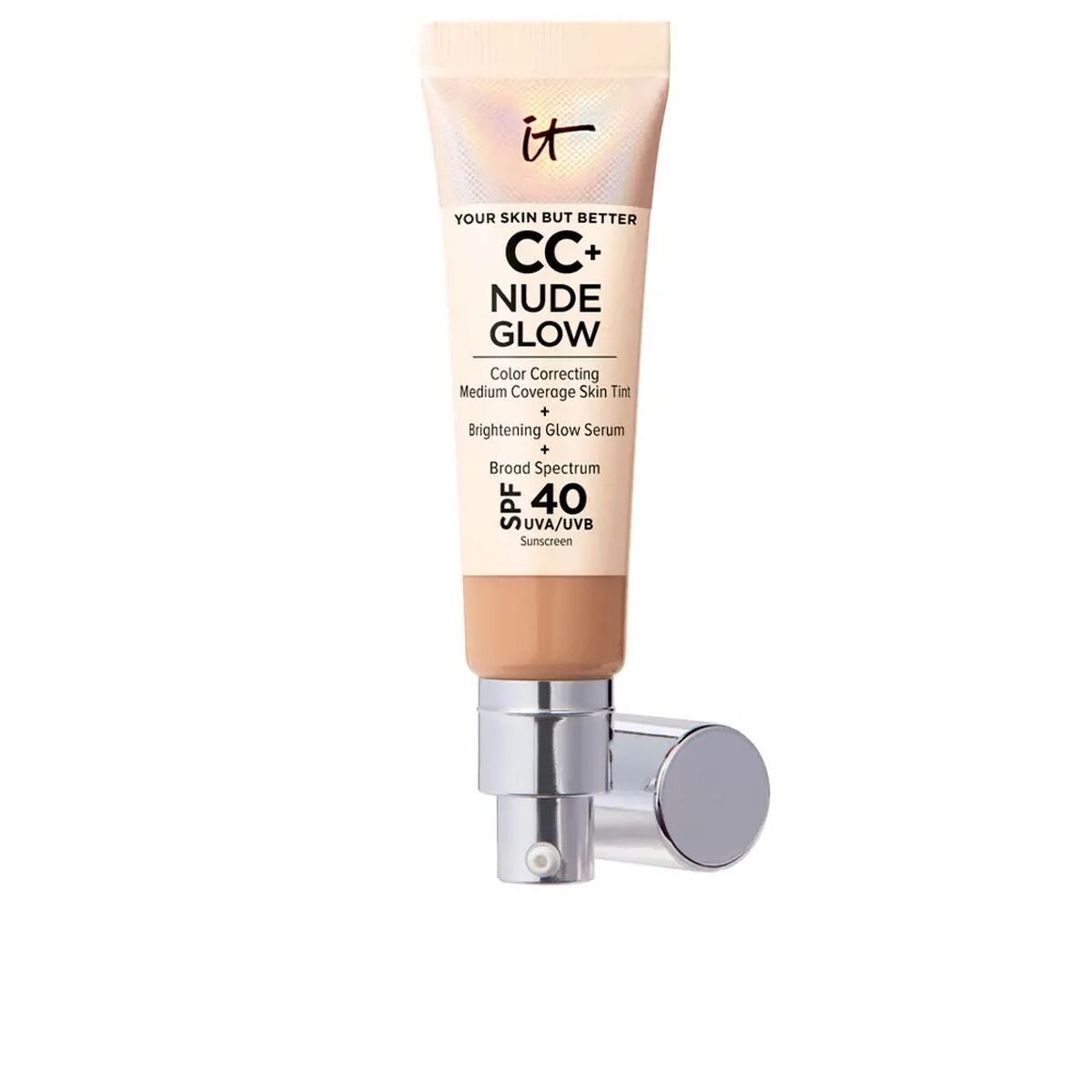 Crème Make-up Base It Cosmetics CC+ Nude Glow Medium Tan Spf 40 32 ml It Cosmetics