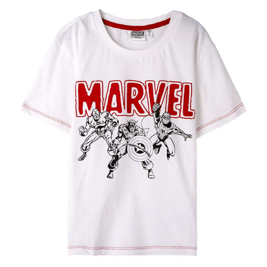 Child's Short Sleeve T-Shirt Marvel White