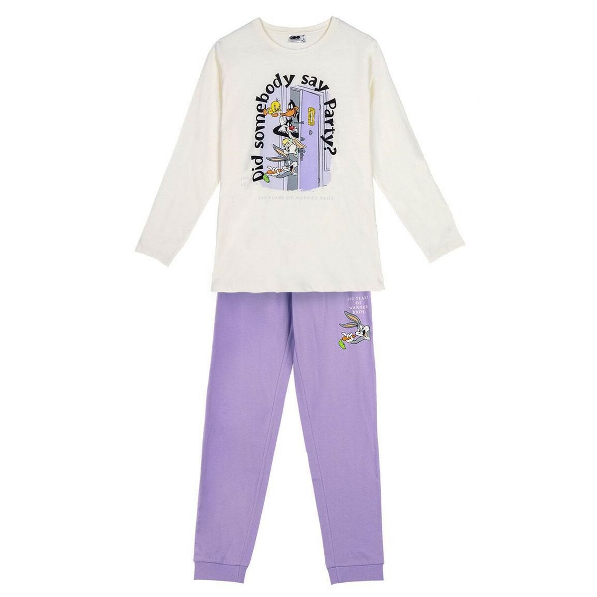 Pyjama Warner Bros Lilac Beige Warner Bros