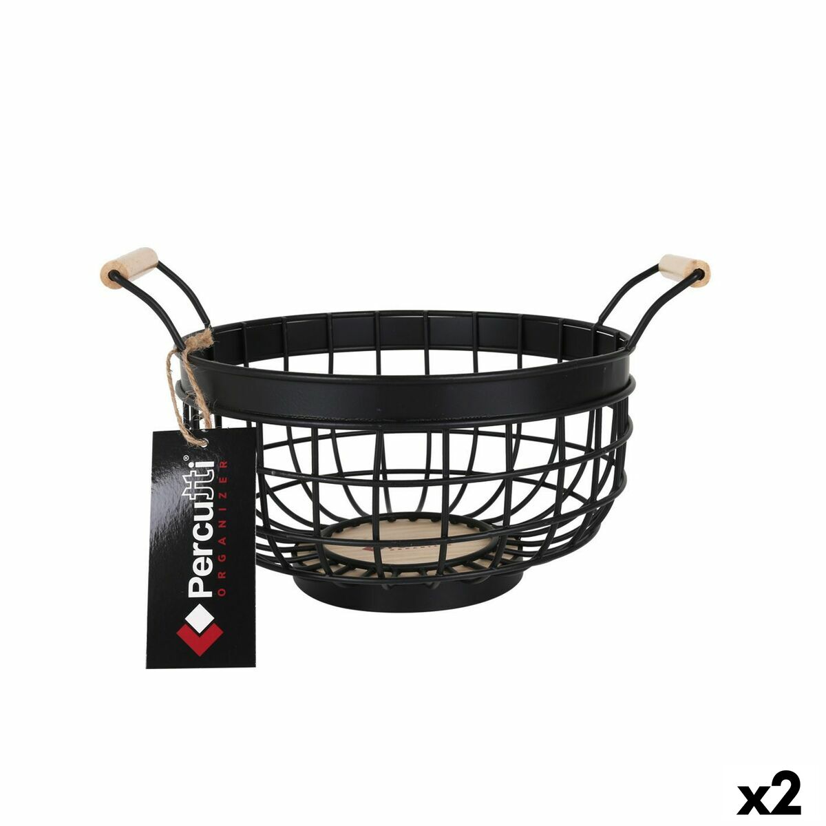 Fruit Bowl Percutti Black (2 Units) Percutti