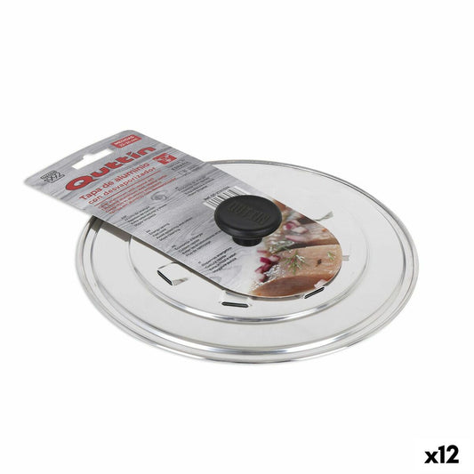 Frying Pan Lid Quttin Ø 24 cm Silver Aluminium (12 Units) Quttin